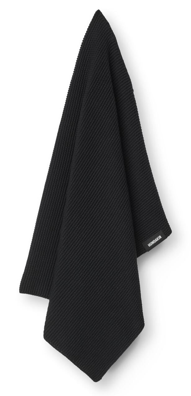 Strikket køkkenhåndklæde - Coal